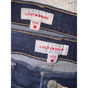 2 pair Lucky Brand Womens Jeans Size 8 29 R Dark Wash Skinny Fit Denim